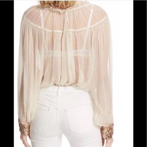 Free People Tops - Free People Sheer Petal Blouse Free People Tops - Free People Sheer Petal Blouse